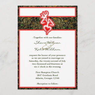 Invitation fait sur commande rouge de couleur
