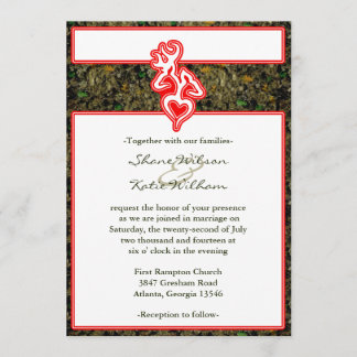 Invitation fait sur commande rouge de couleur