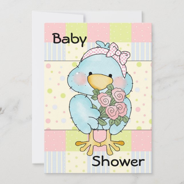 Invitation faite sur commande de baby shower de (Devant)