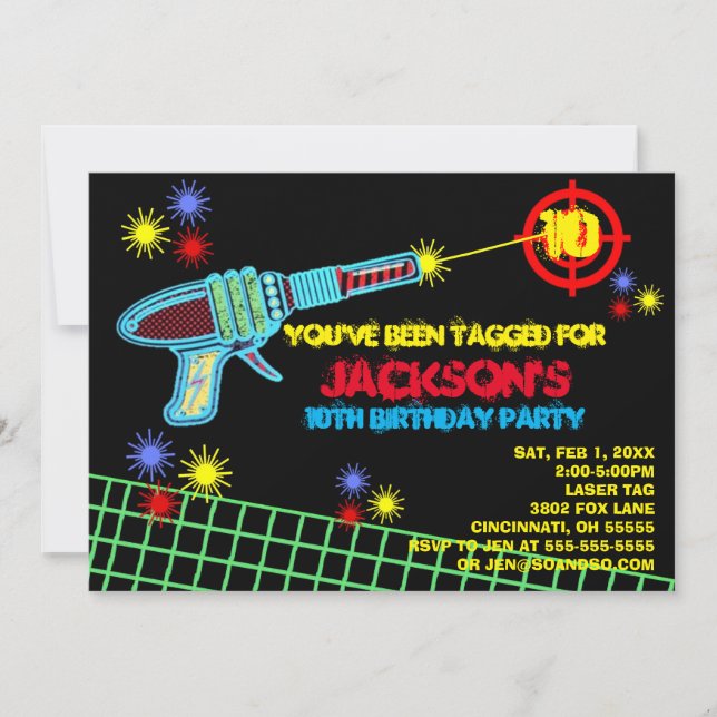 Invitation faite sur commande de fête (Devant)