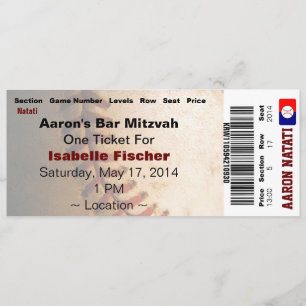 Invitation faite sur commande de Mitzvah de barre