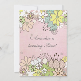 Invitation faite sur commande rose d'invitation de