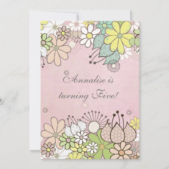 Invitation faite sur commande rose d'invitation de (Devant)