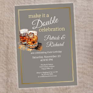 Invitation Faites-en une double célébration Verre à Whisky Gr