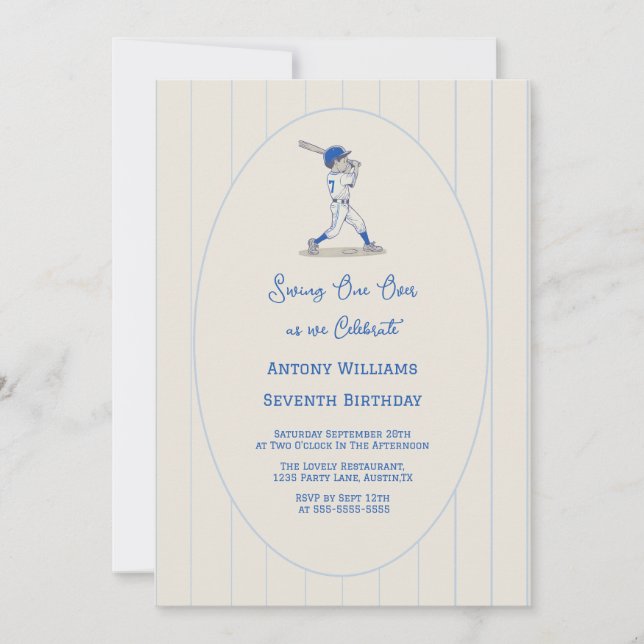 Invitation Faites tourner la fête d'anniversaire de 7 ans de  (Devant)