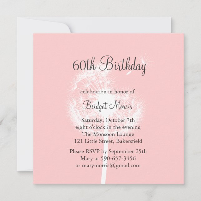 Invitation Faites un souhait (Devant)