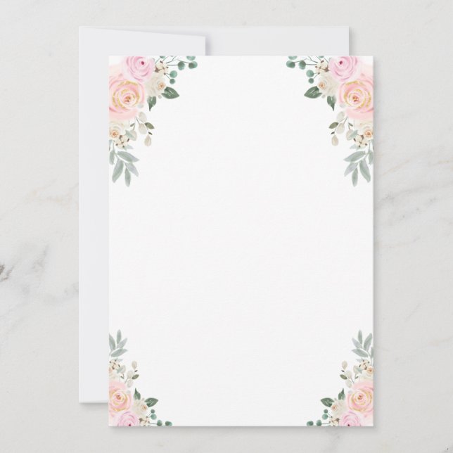 Invitation Faites Votre Propre Jeu de Champagne Floral Party (Devant)