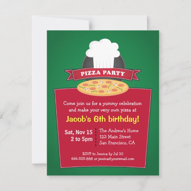 Invitation Faites votre propre partie d'anniversaire de (Devant)