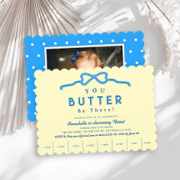 Faites-vous Présent Ruban Bleu Photo Anniversaire