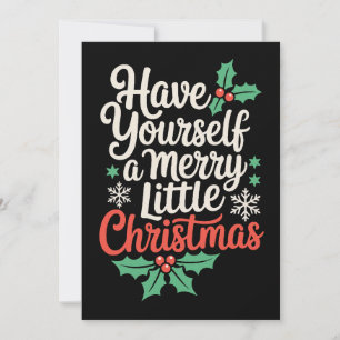 Invitation Faites-vous un joyeux petit Noël Flocons de neige