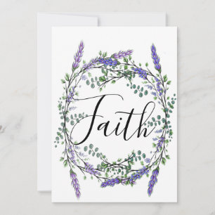 Invitation Faith Lavender et Eucalyptus