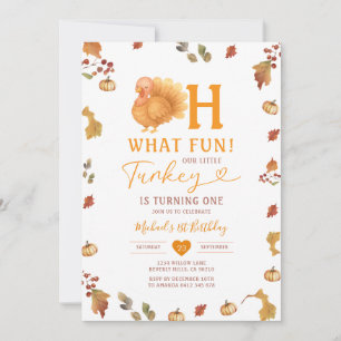 Invitation Fall Bow Oh What Fun ! Turquie 1er anniversaire Fe