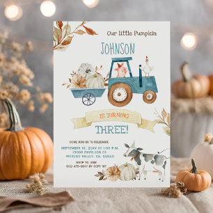 Invitation Fall Farm Party Notre petit Citrouille Anniversair