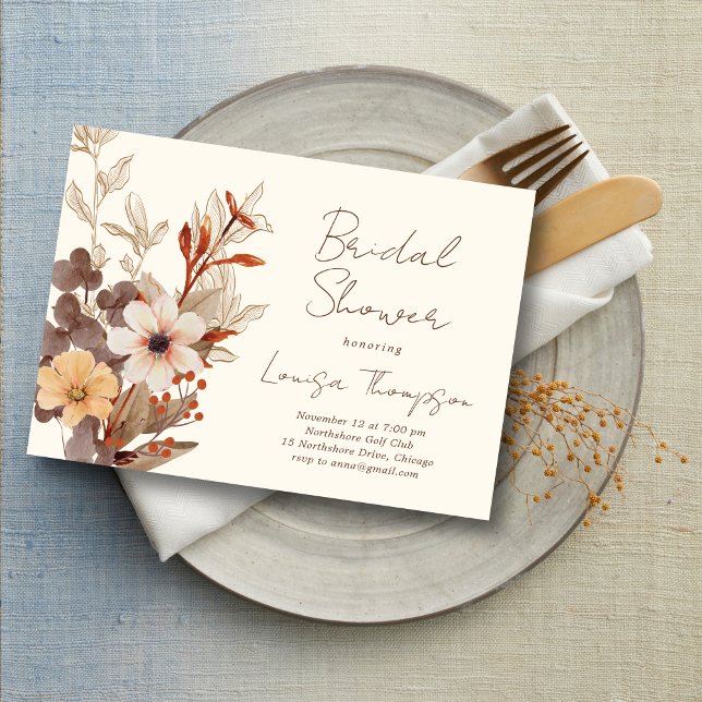Invitation Fall Florals Bridal Shower (Créateur téléchargé)