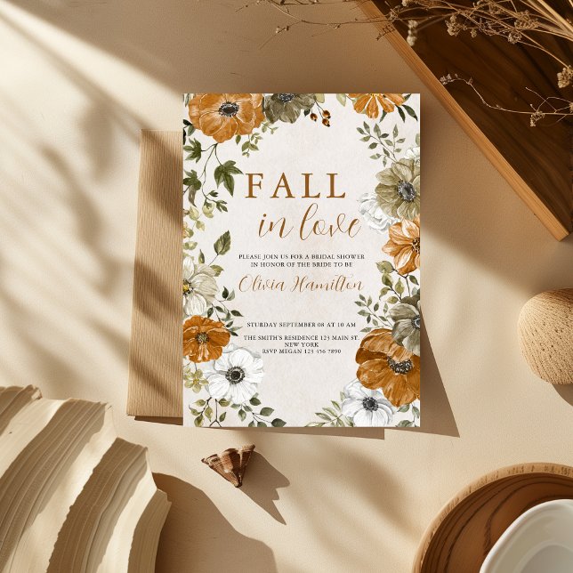 Invitation Fall in Love | Bridal Shower (Créateur téléchargé)