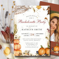Fall In Love Citrouille Botanical Bachelorette Par