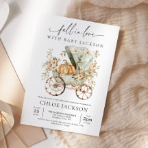 Fall In Love Petit Citrouille Baby shower d'automn