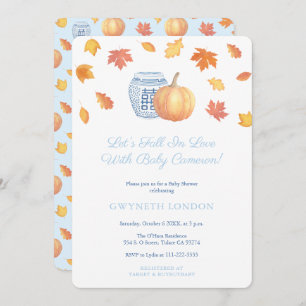 Invitation Fall In Loy Preppy Ginger Jar Baby shower Party