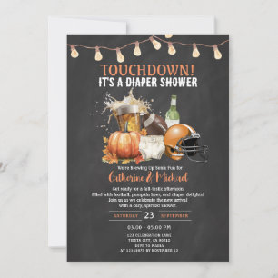 Invitation Fall Touchdown c'est une bière Baby shower de couc