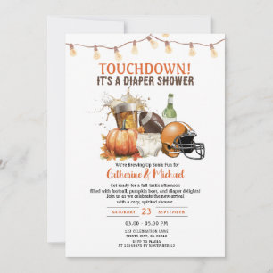 Invitation Fall Touchdown c'est une bière Baby shower de couc