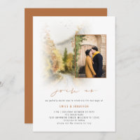 Fall Trees Photo QR Rejoignez-nous Mariage en terr