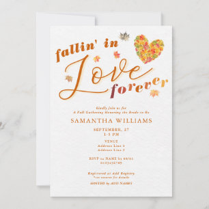 Invitation Fallin'in Love Forever Elegant Fête des mariées Au