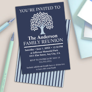 Invitation Famille Arborescence Reunion Nom personnalisé/Date