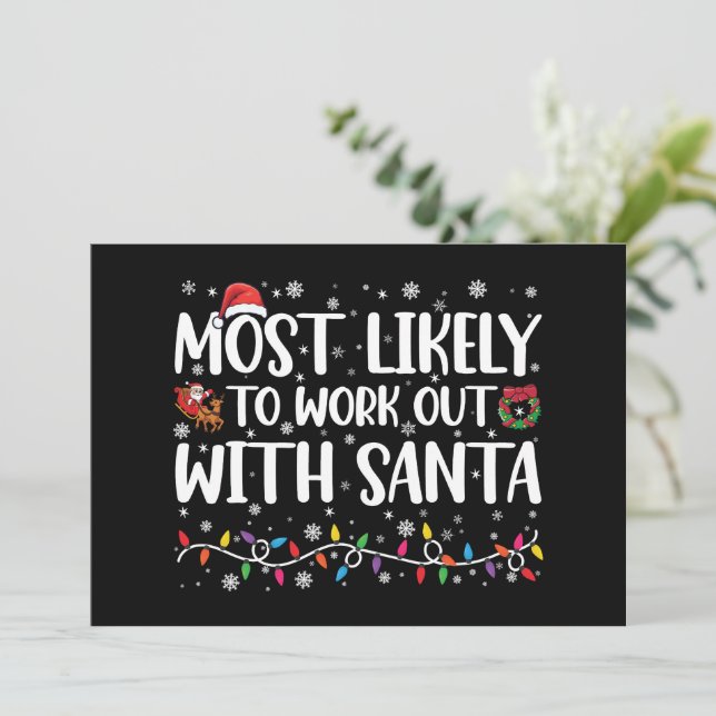 Invitation Famille de Noël la plus susceptible de faire de l' (Debout devant)