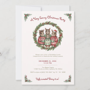 Invitation Famille de Tatou Fantaisiste au Déjeuner de Noël T