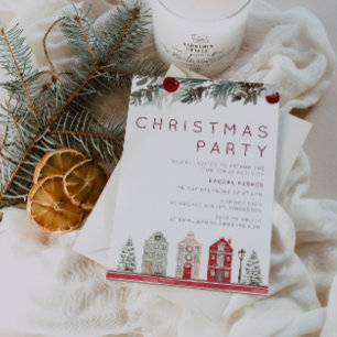 Invitation Famille moderne ou bureau fête de Noël