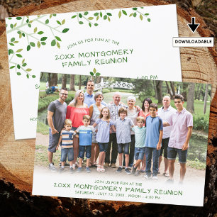 Invitation Famille moderne Réunion Famille Arbre photo