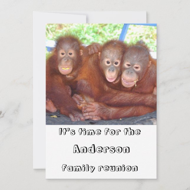 Invitation Famille Retrouvailles amusantes et gentilles (Devant)