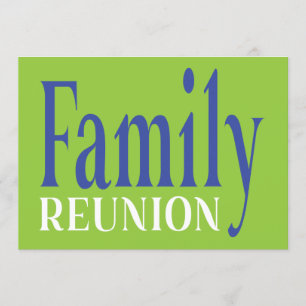 Invitation Famille Reunion Bold Modern Blue Green