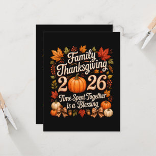 Invitation Famille Thanksgiving 2026 Équipe de Thanksgiving
