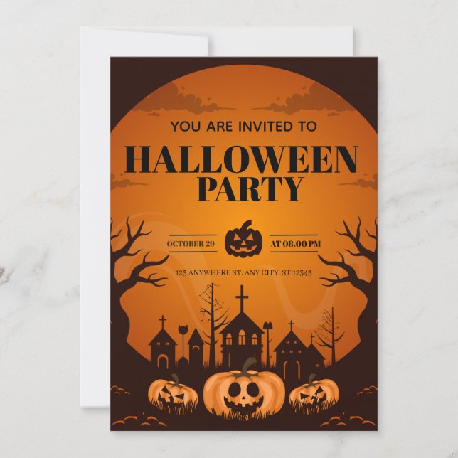 Invitation Family Costume Party Invite | Fun & Editable Card (Devant)