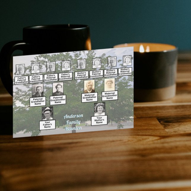 Invitation Family Reunion 3 Generation Summertime Tree (Créateur téléchargé)