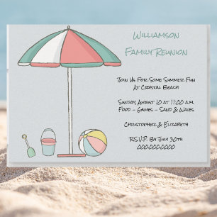Invitation Family Reunion Beach Party
