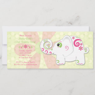 Invitation Fancy Elephant Anniversaire