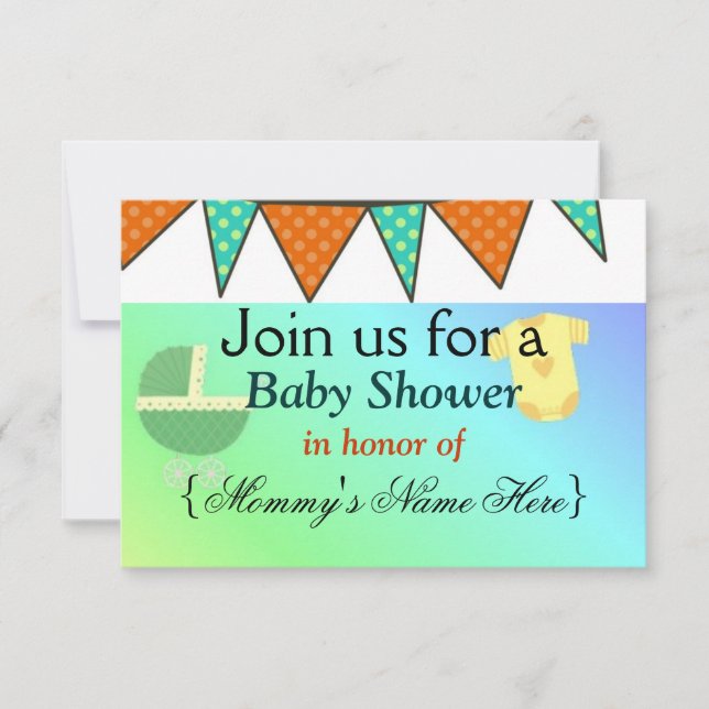 Invitation Fancy & Fun Baby Shower (Devant)