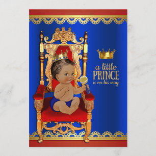 Invitation Fancy Royal Ethnic Prince Baby shower