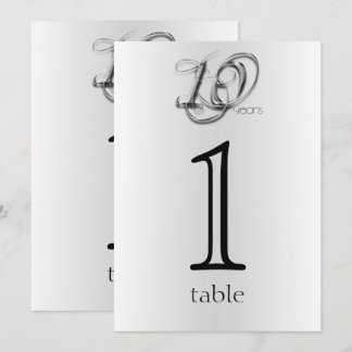 Invitation Fancy Tin 10th Anniversary Numéro de tableau
