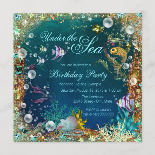 Invitation Fancy Under the Sea Birthday Party