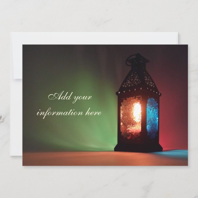 Invitation Fanous Ramadan personnalisable (Devant)