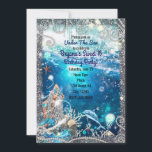 Invitation Fantaisie de Sirène Blonde Mer Enchantée Douce 16<br><div class="desc">Cartes d'invitation de fête Fantaisie de Sirène Blonde Mer Enchantée Douce 16.</div>