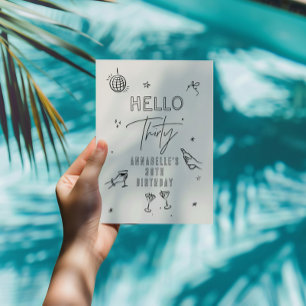 Invitation fantaisie dessinée à la main à la fête des boisson