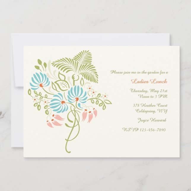 Invitation Fantaisie Florale (Devant)