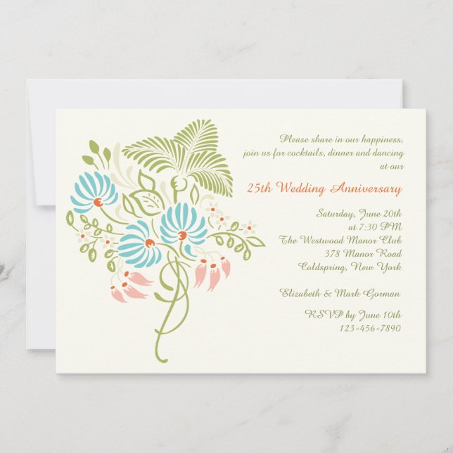 Invitation Fantaisie Florale (Devant)