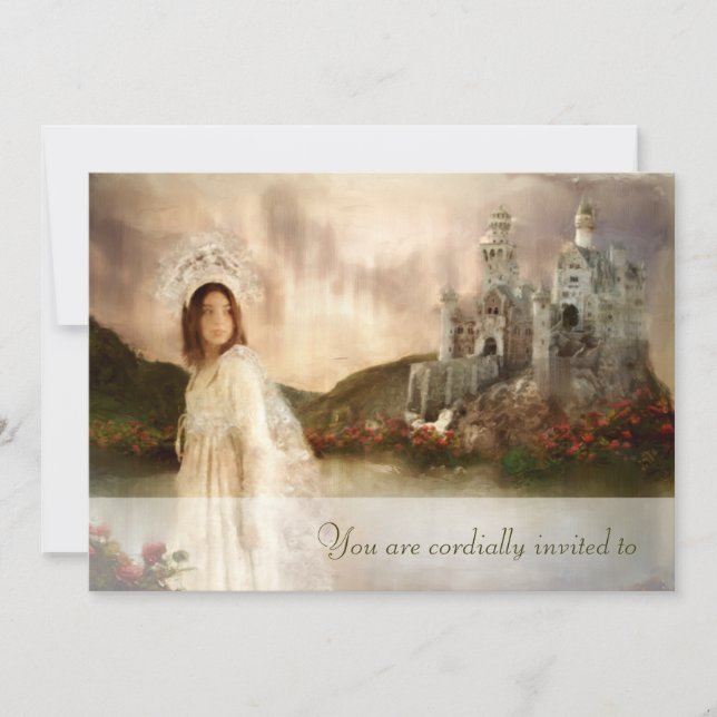 Invitation Fantaisie pour Anniversaire ou Mariage (Devant)
