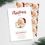 Invitation Fantaisie Vintage Père Noël Christmas Party<br><div class="desc">Drôle Vintage Père Noël Christmas Party Invitation</div>