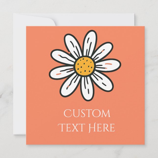 Invitation Fantaisiste Daisy – Charme Floral Minim (Devant)